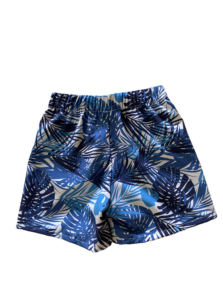 6-9M Ky Shorts - Blue Palm