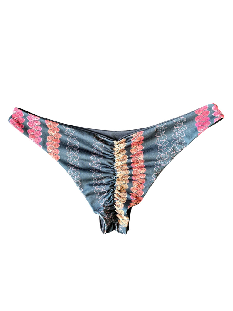 Nala Bottom: Kahelelani + Black | HoniHoni Swimwear
