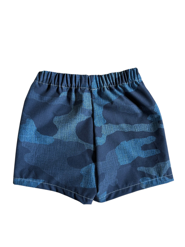 Ky Shorts (12-18M): Blue Camo