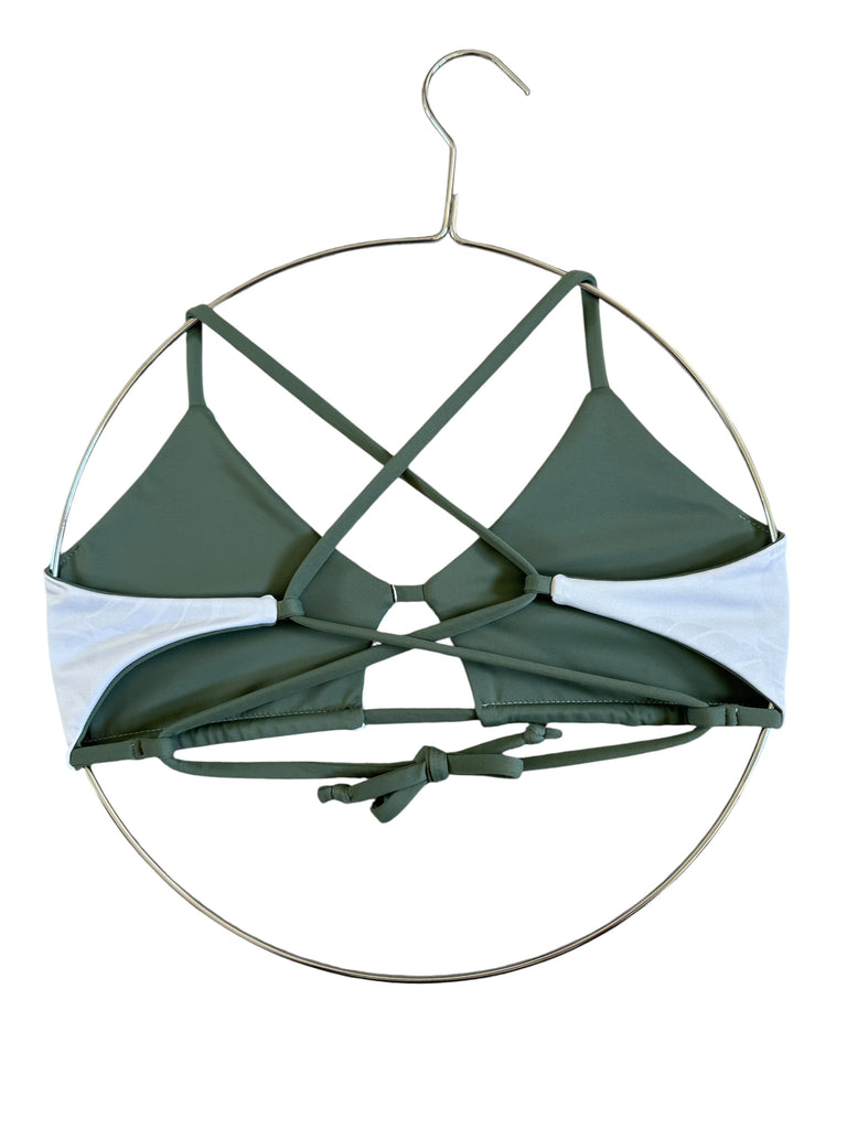 Ivy top: Bridal Monstera + Sage (SMALL)