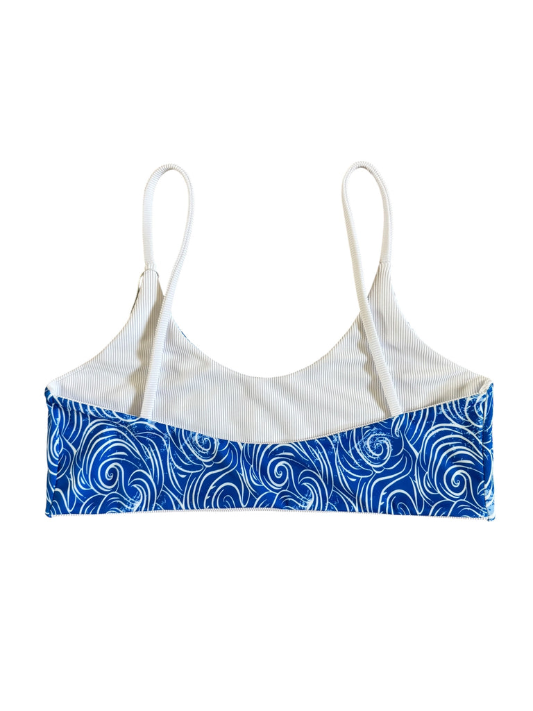 Sport top: Gale + White ribbed (XL)