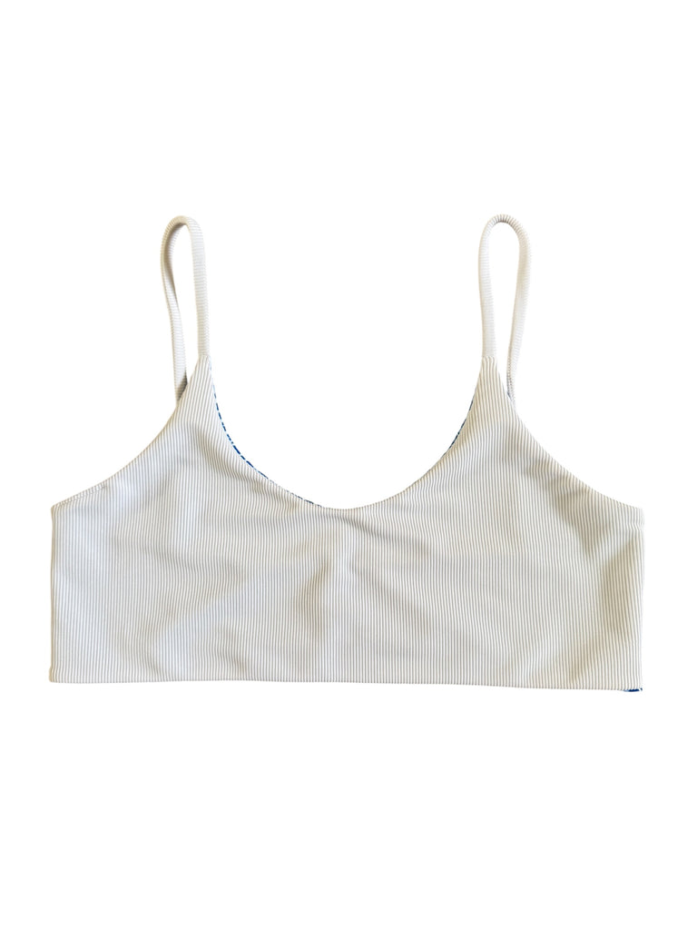 Sport top: Gale + White ribbed (XL)