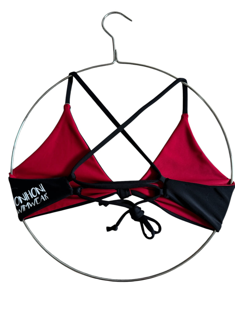 (S) Knot top: Black + Red