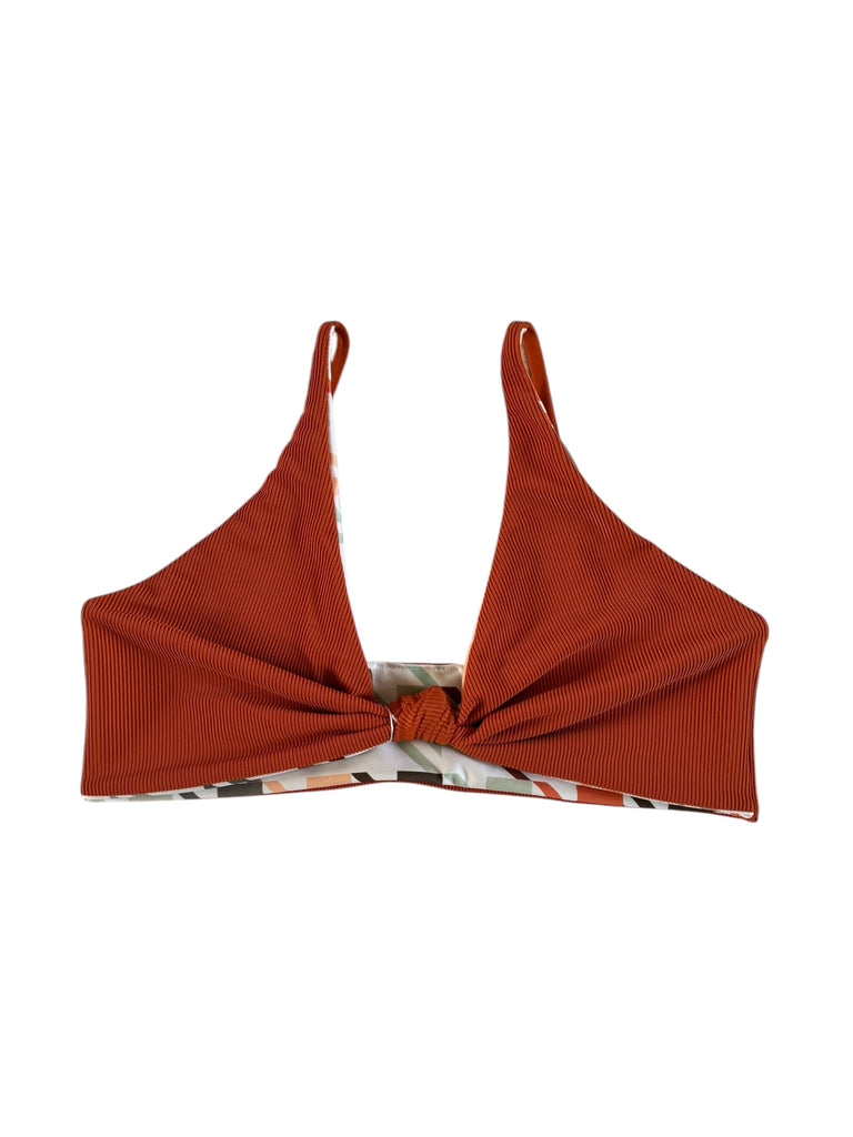 (L) Knot top: Neutral + ribbed Rust