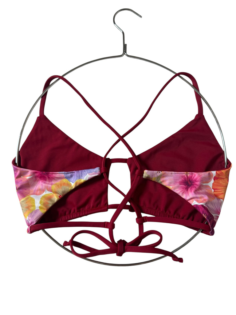 Ivy top (XL): Hibiscus + Scarlet