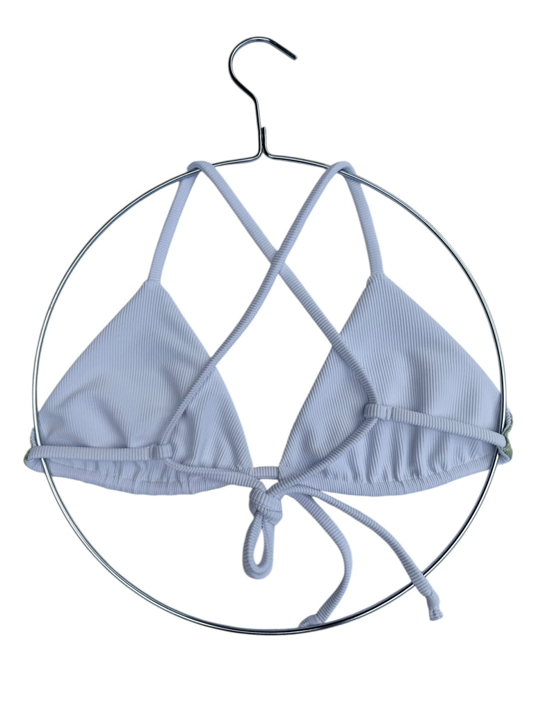 Ava top: Palaka + White ribbed (MEDIUM)