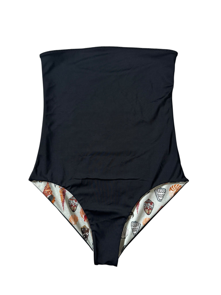 Strapless one-piece (M): Shells + Black