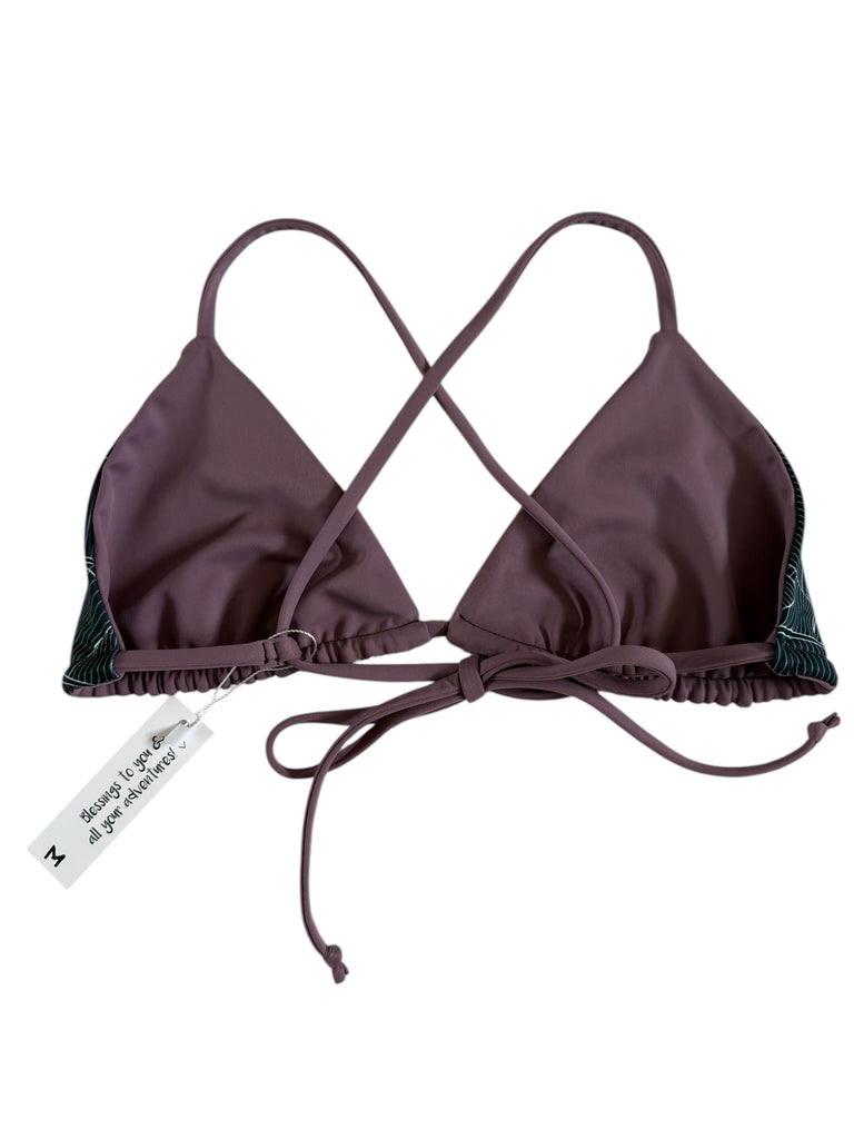 Ava top (M): Banana Palm + Mauve