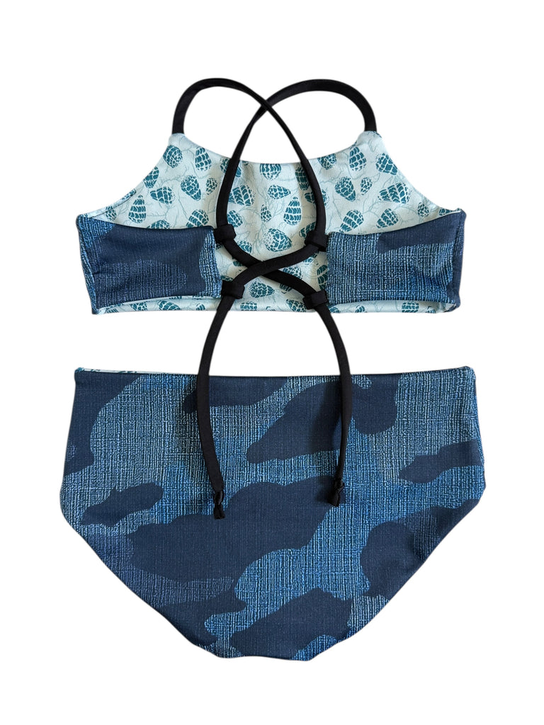 Girls MJ 2-piece set: Blue Shells + Blue Camo (6/7 girls)