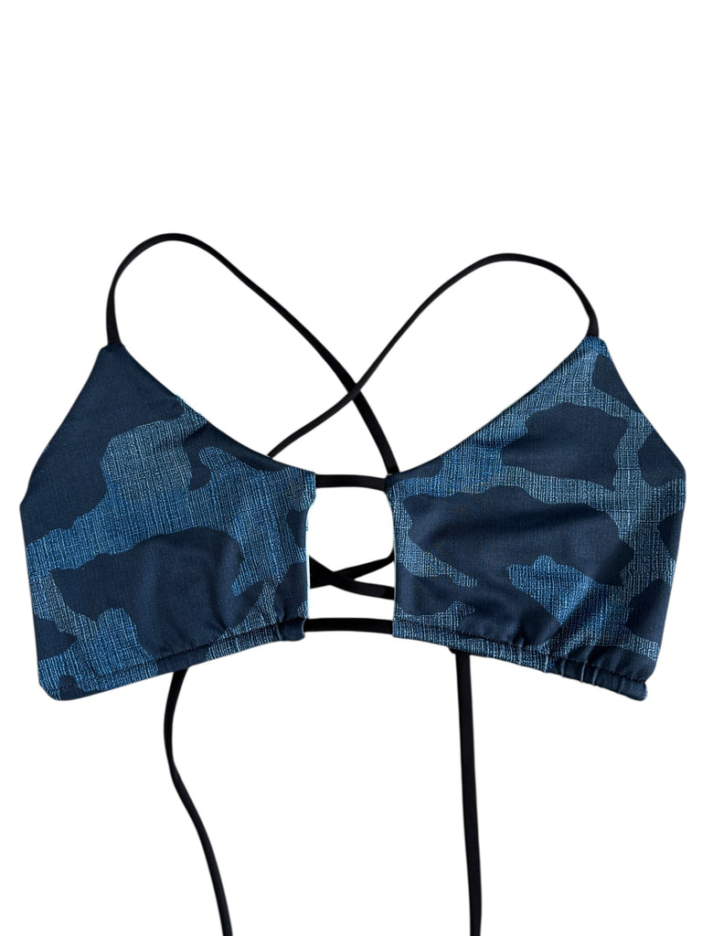 Ivy top (XL): Blue Shells + Blue Camo