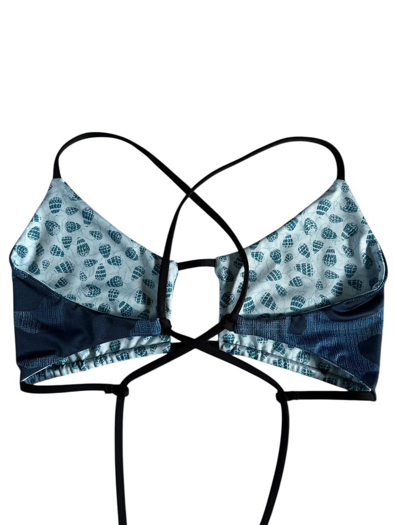 Ivy top (XL): Blue Shells + Blue Camo