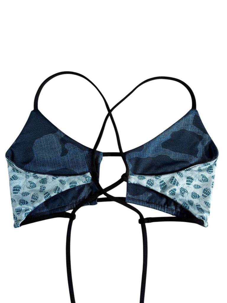 Ivy top (XL): Blue Shells + Blue Camo