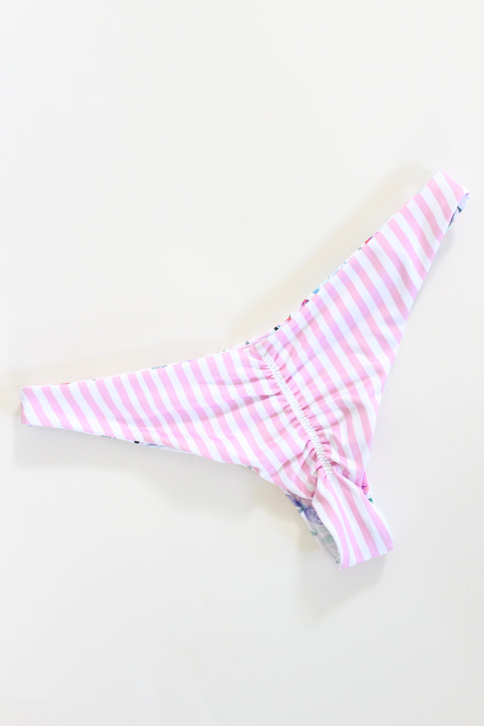 LAYLA MODEST BOTTOM - Wild Flowers + Pink Stripes