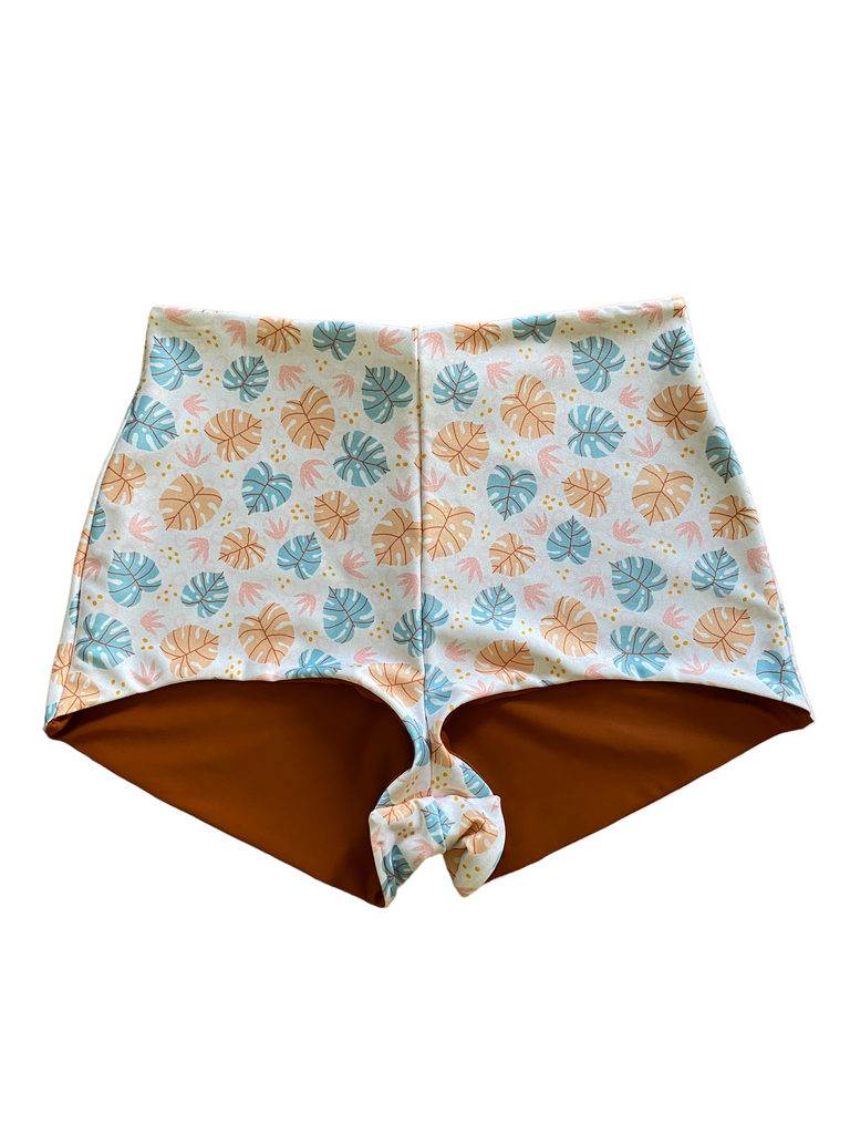 L Raven Bottom - Bright Monstera + Rust