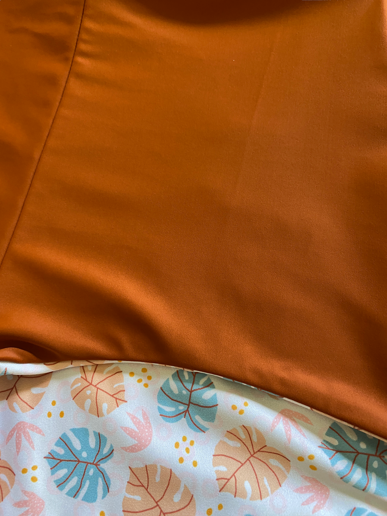 XL Raven Bottom - Bright Monstera + Rust