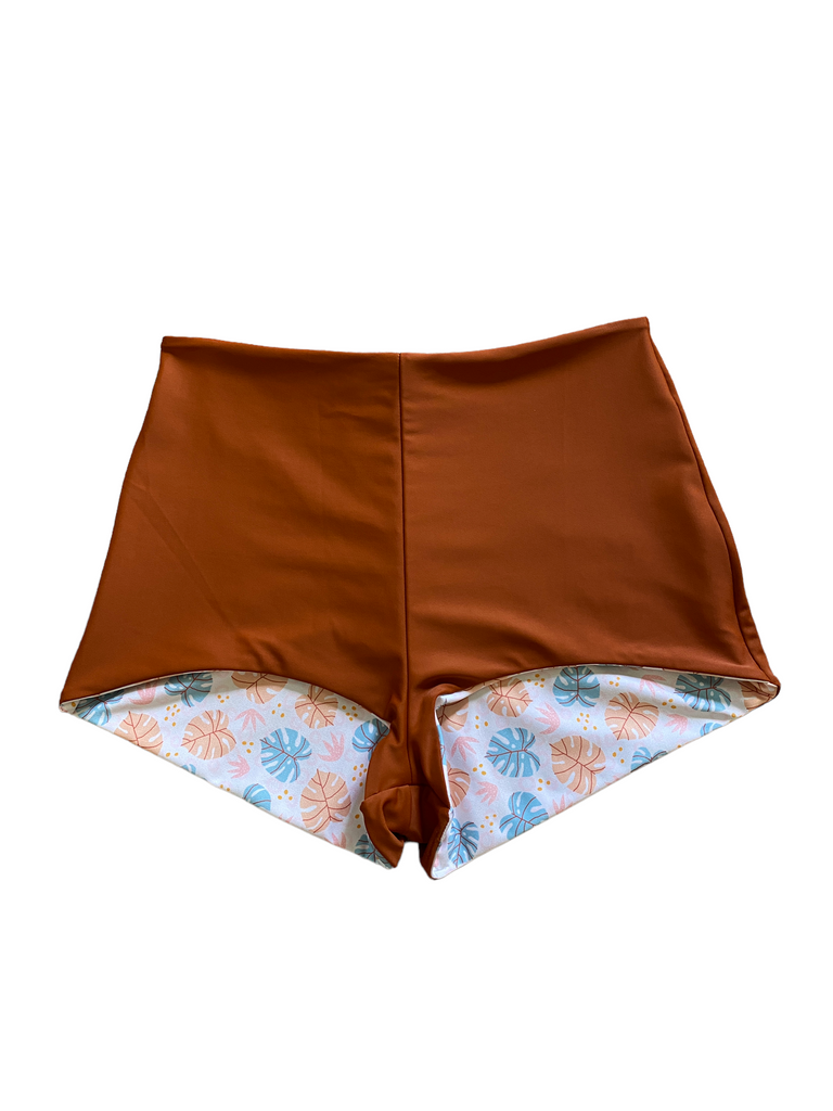 XL Raven Bottom - Bright Monstera + Rust