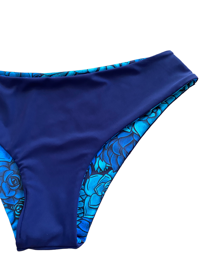 L Ellie Bottom - Blue Succulent + Navy