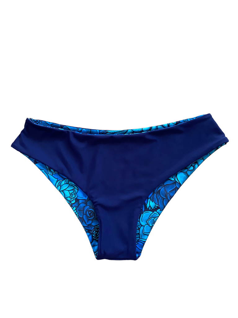 L Ellie Bottom - Blue Succulent + Navy